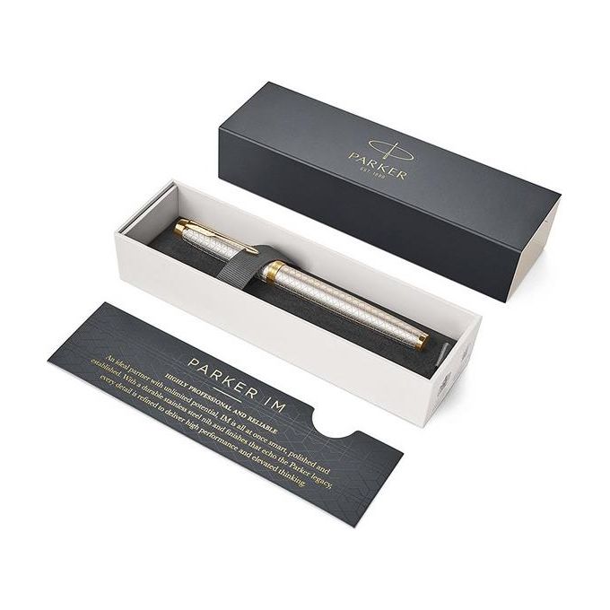 Parker 1931686 IM Premium Penna a Sfera con Punta Fine e Ricarica di Inchiostro Nero