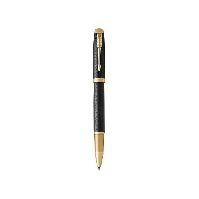 PARKER IM PREMIUM penna roller, Black GT, punta fine e ricarica di inchiostro nero