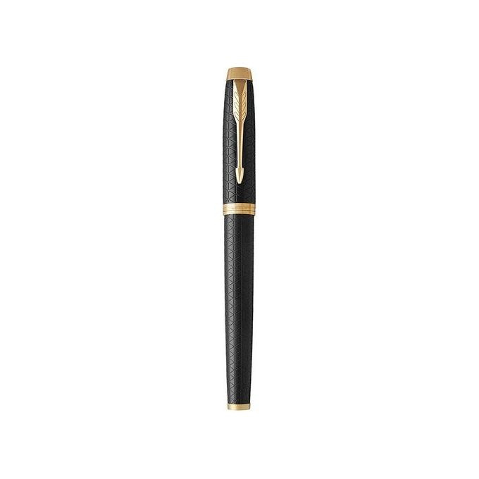 PARKER IM PREMIUM penna roller, Black GT, punta fine e ricarica di inchiostro nero