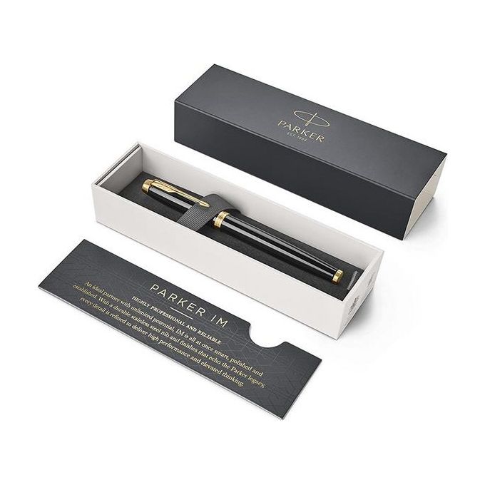 Parker 1931659 IM Black Penna Roller con Punta Fine e Ricarica di Inchiostro Nero