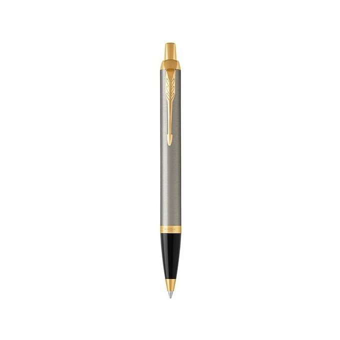 PARKER IM penna a sfera, Brushed Metal, punta media e ricarica di inchiostro blu