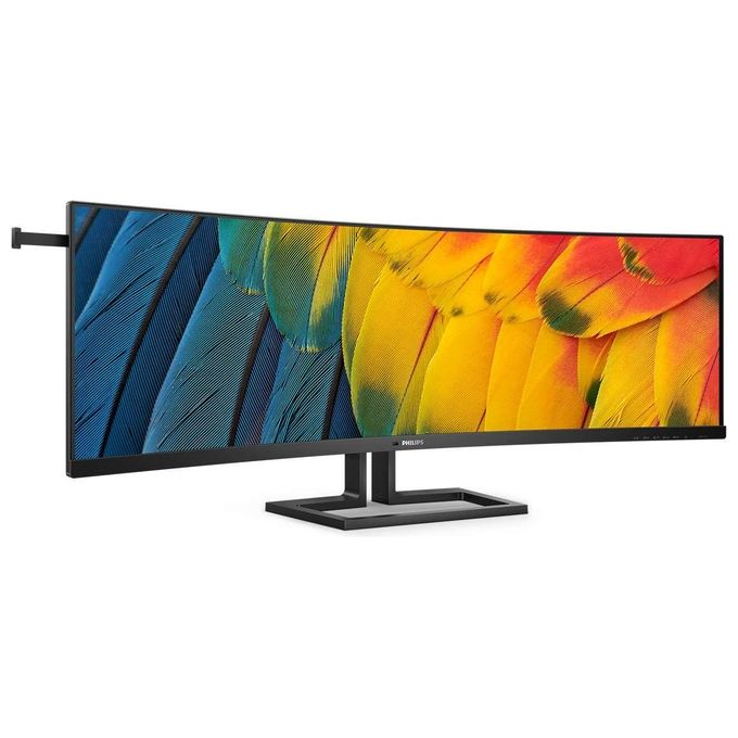 Philips Monitor 45B1U6900C-00 Monitor Curvo DQHD da 45 Pollici Adaptive Sync Altezza Regolabile 5120x1440 75 Hz HDMI DisplayPort USB-C 100 W PD Hub USB Nero