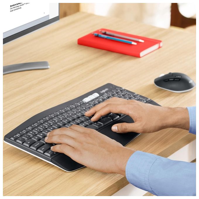 Logitech MK850 Performance Set Mouse e Tastiera Bluetooth 2.4 GHz QWERTZ Tedesca