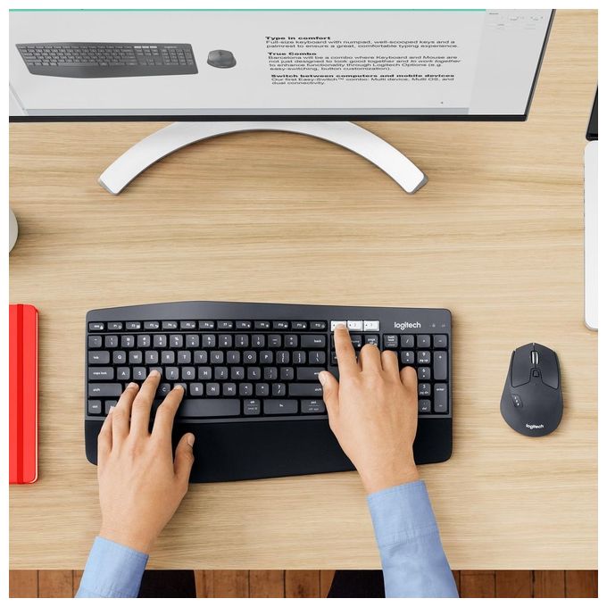 Logitech MK850 Performance Set Mouse e Tastiera Bluetooth 2.4 GHz QWERTZ Tedesca