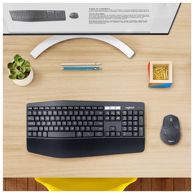 Logitech MK850 Performance Set Mouse e Tastiera Bluetooth 2.4 GHz QWERTZ Tedesca