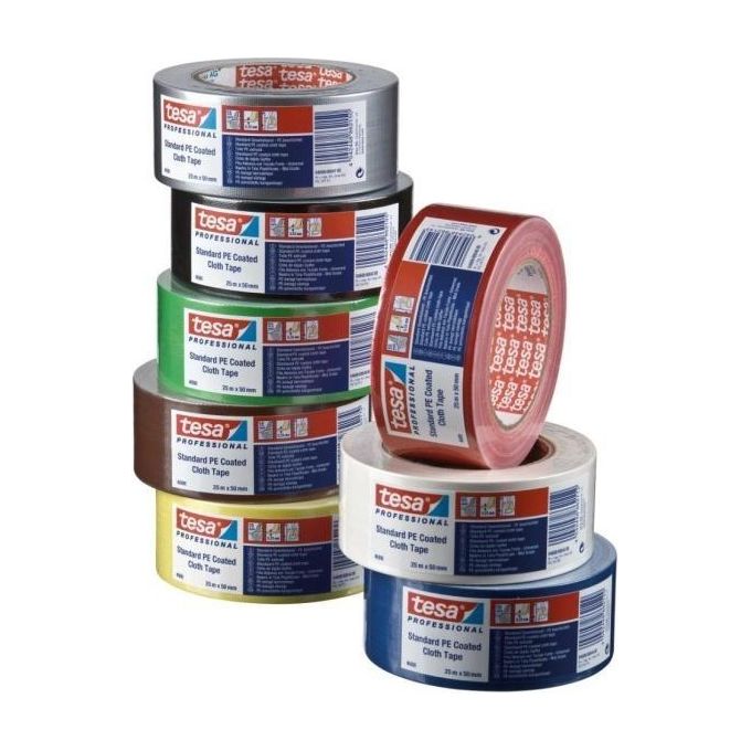 Tesa Nastro Tela Plastificato 50mmx25m Grigio