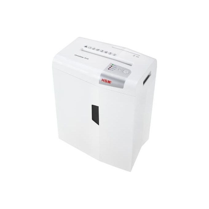 HSM X10 Distruggi Documenti Particle-Cut Shredding 22cm 58dB Argento-Bianco