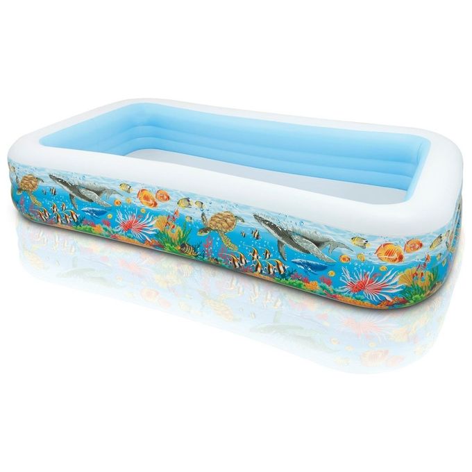 Intex Piscina Family Pesci Colore Bianco-Fantasia Marino 305x183x56 cm 58485