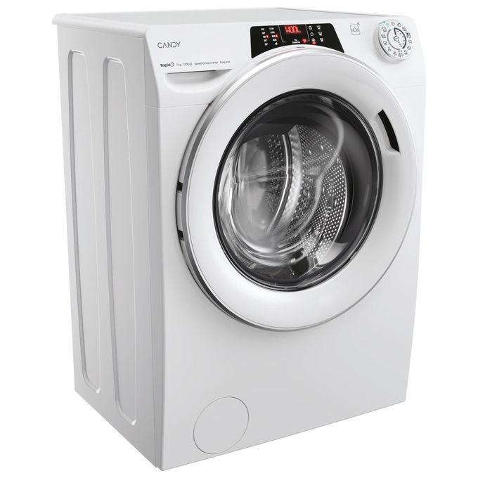 Candy RO41274DWMST-1-S Rapidó Lavatrice Carica Frontale 7 Kg 1200 rpm Classe A Vapore Wi-Fi BLE App hOn (85x60x45 cm) colore Bianco