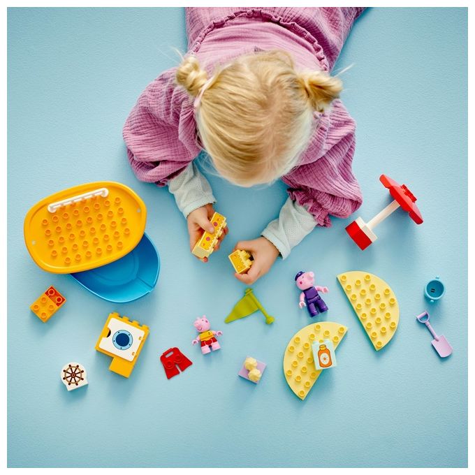 LEGO DUPLO Viaggio in Barca di Peppa Pig Giochi Educativi per Bambine e Bambini da 2 Anni Giocattolo per l'Apprendimento Prescolare da Costruire con 2 Personaggi Idea Regalo 10432