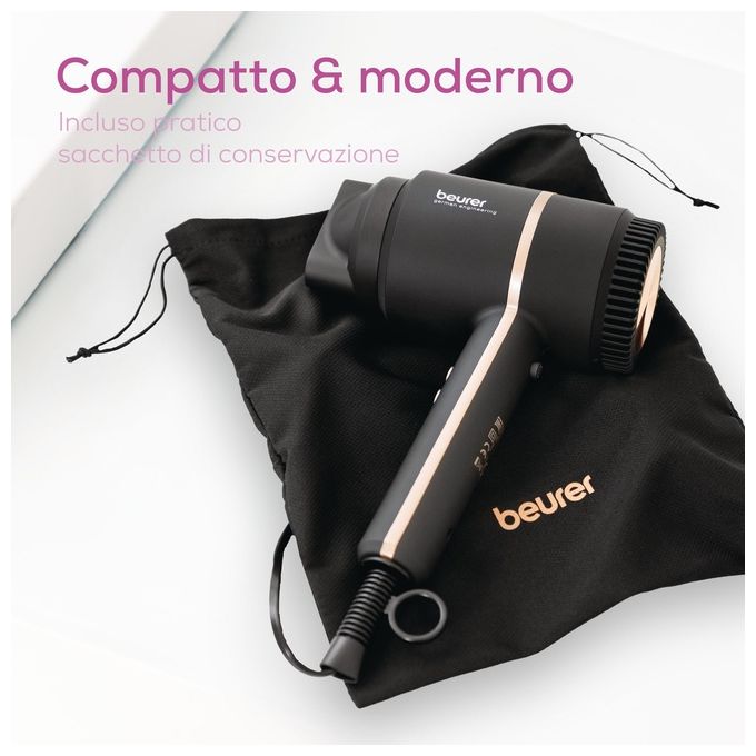 Beurer HC 35 Asciugacapelli da Viaggio con Tecnologia agli Ioni