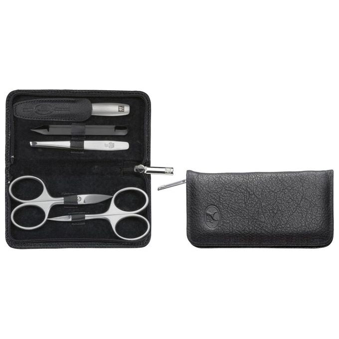 Zwilling TWINOX Yak Set Manicure e Pedicure Custodia Cerniera Lampo Nero 3 Pezzi