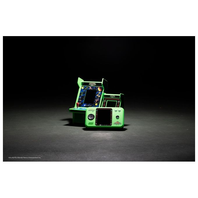 MY ARCADE DGUNL-4197 NANO PLAYER PRO Console Portatile Retro Gaming con Schermo 2,4'' a Colori Altoparlante Integrato Alimentazione USB-C o 4 Batterie AAA (non incluse) Titoli Inclusi GALAGA e GALAXIAN colore Nero