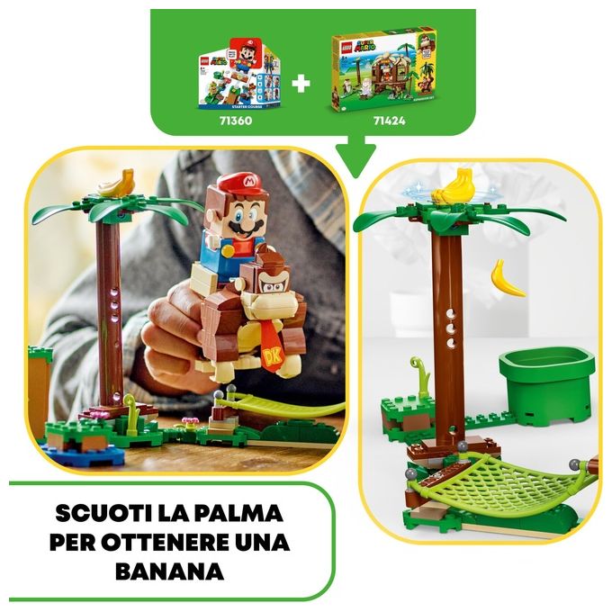 LEGO Super Mario 71424 Pack di Espansione Casa sull'Albero di Donkey Kong, Giochi per Bambini e Bambine 8+ con 2 Personaggi
