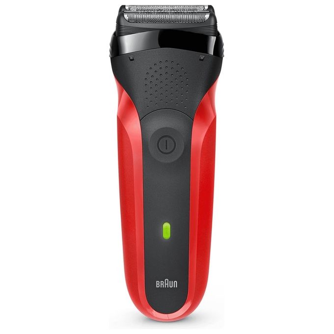 Braun Series 3 300s Foil Shaver Trimmer Rasoio elettrico da barba Rosso