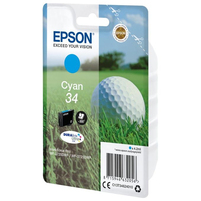 Epson cartuccia ink Pallina golf 34 Ciano