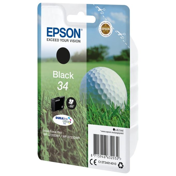 Epson T34 Durabrite Ultra Ink 6,1ml Nero