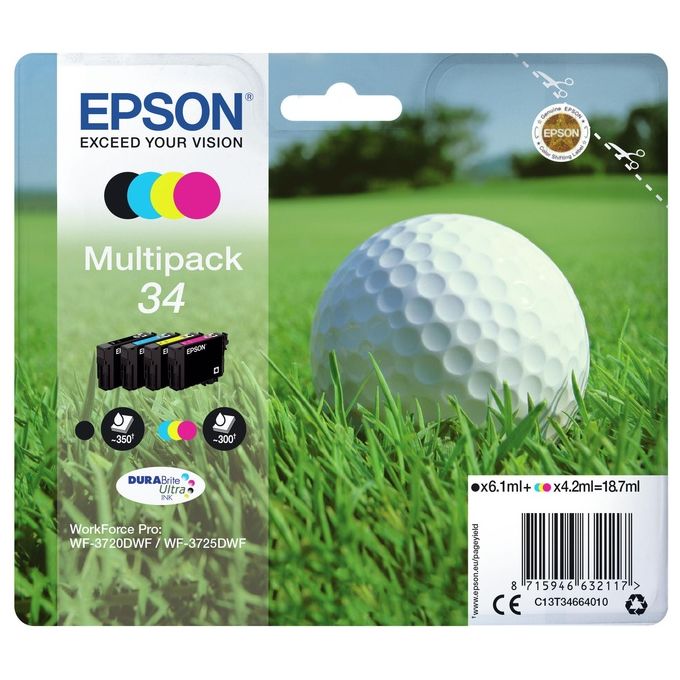 Epson multipack ink Pallina golf 34k-cmy