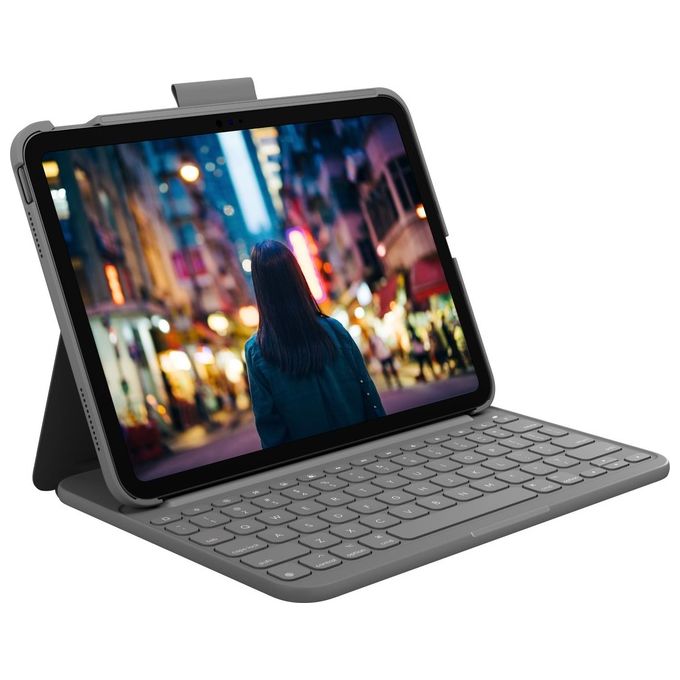 Logitech Custodia con Tastiera Slim Folio per iPad 10a Generazione Grigio