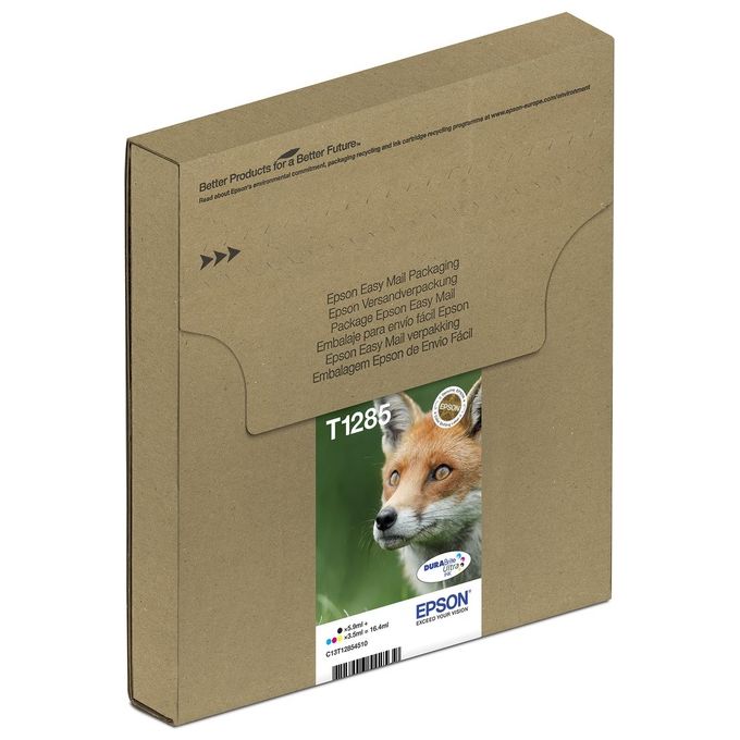 Epson T128 Serie Volpe, Cartuccia originale getto d'inchiostro DURABrite Ultra, Formato Standard, Multipack 4 Colori