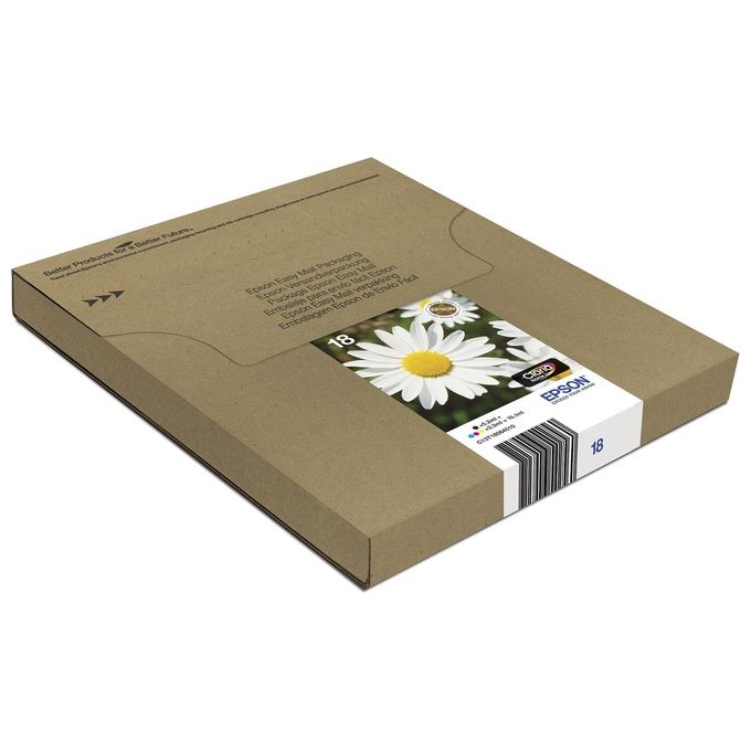 Epson 18 Serie Margherita Cartuccia Originale, Standard, Multipack, 4 Colori, FFP