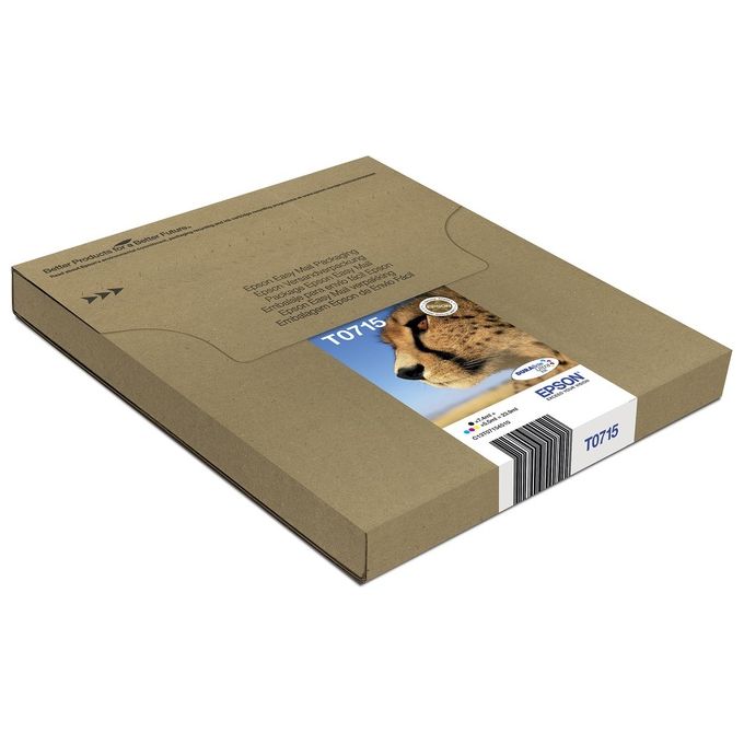 Epson T0715 Serie Ghepardo Cartuccia Originale, Multipack, 4 Colori, FFP