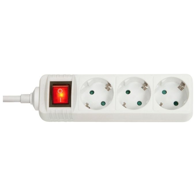 Lindy Multipresa 3 Ingressi Schuko con Interruttore Bianca