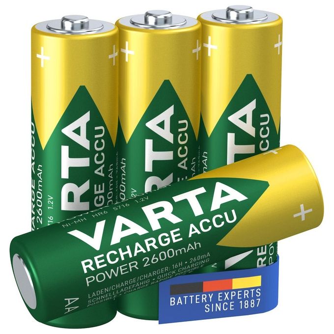 Varta Batteria ricaricabile stilo Aa R2u Prof. 2600mah Bl.4pz