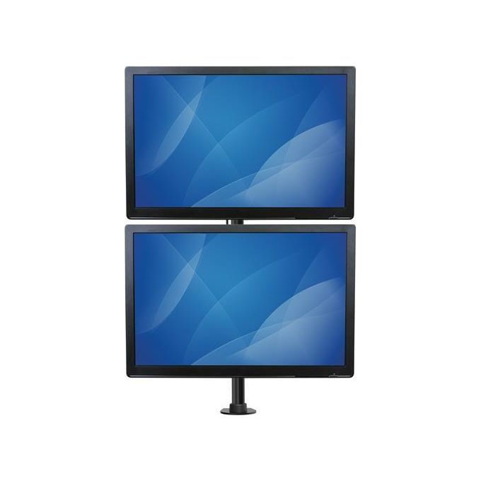 Startech ARMDUALV Supporto Verticale da Scrivania per 2 Monitor VESA, Base Regolabile per Schermi fino a 27''
