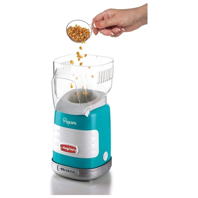 Ariete Pop Corn Party Time Macchina per Popcorn 1100W 60gr di mais in 2 minuti Azzurro