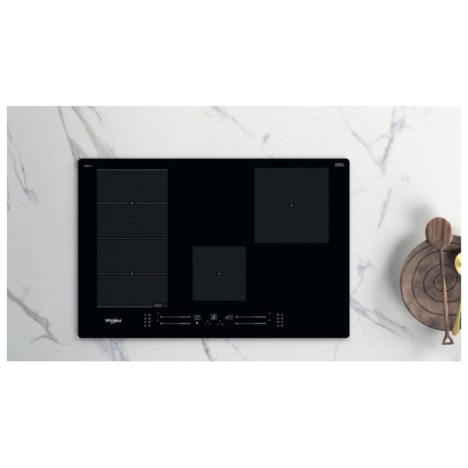 Whirlpool WFS0377NEIXL Piano Cottura a Induzione 4 Zone 77 cm Nero