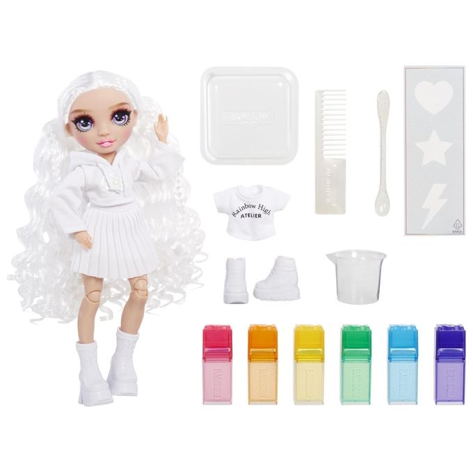 MGA Entertainment Bambola Rainbow High WaterColor e Create Dolls- Purple Eyes
