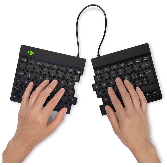 R-Go Tools Tastiera Ergonomica Split It Nero
