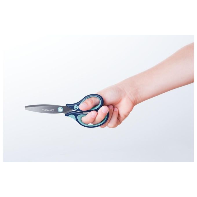 Pelikan SC1RB Forbici Griffix con Lame a Zig Zag Blu Dx