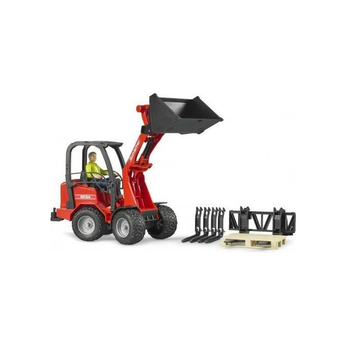 Bruder 02191 Schaffer 2034 Ruspa con Benna e Accessori