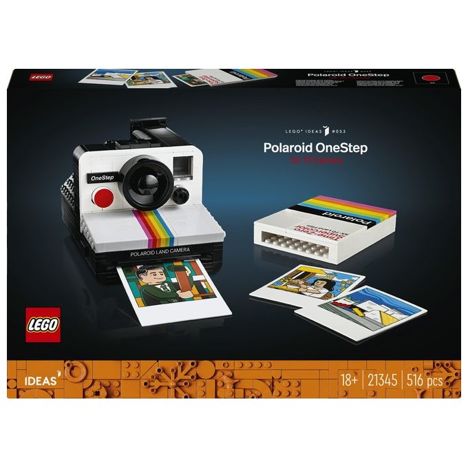 LEGO Ideas Fotocamera Polaroid OneStep SX-70 21345 Modellismo da Costruire per Adulti, Regali Creativi, Oggetti da Collezione