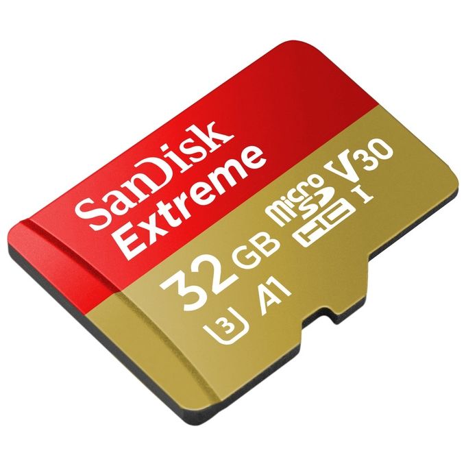 SanDisk Extreme 32 GB microSDHC Memory Card Performance up to 100 MB-s, Class 10, U3, V30