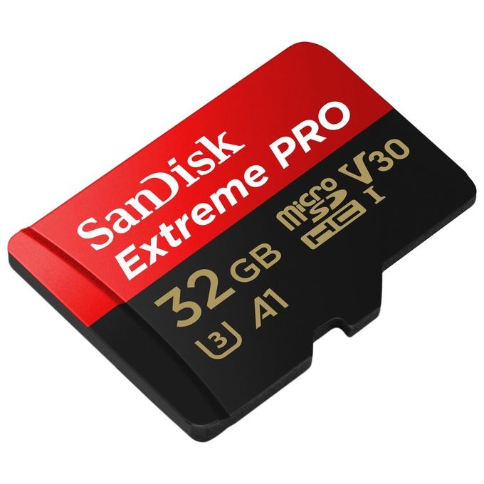 SanDisk Extreme Pro 32 GB microSDHC e Adattatore SD fino a 100 MB-sec, Classe 10, UHS-I, U3, V30