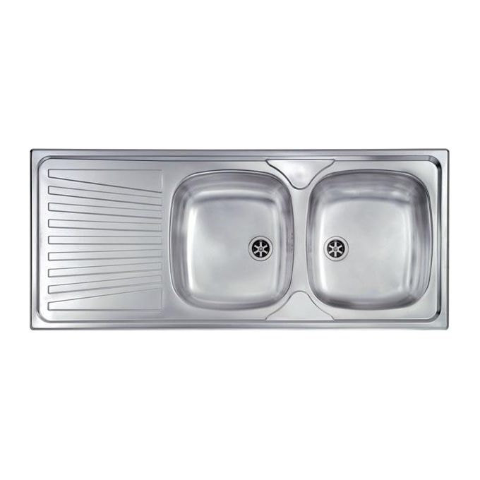 CM 011547DCSSX Lavello IX Mondial 3'' 116X50 2 vasche a destra