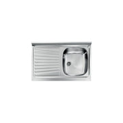 CM 031031DCSSX Serie IX Mondial Lavello Acciaio inox prelucidato da incasso Appoggio Gocciolatoio a Sinistra 1 Vasca 80X50cm