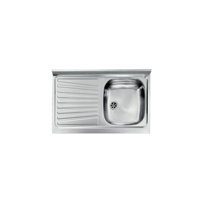 CM 031031DCSSX Serie IX Mondial Lavello Acciaio inox prelucidato da incasso Appoggio Gocciolatoio a Sinistra 1 Vasca 80X50cm