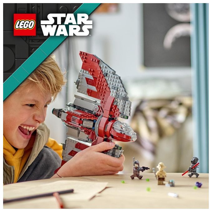 LEGO Star Wars 75362 Shuttle Jedi T-6 di Ahsoka Tano, Astronave Giocattolo con 4 Minifigure, Regalo della Serie Ahsoka