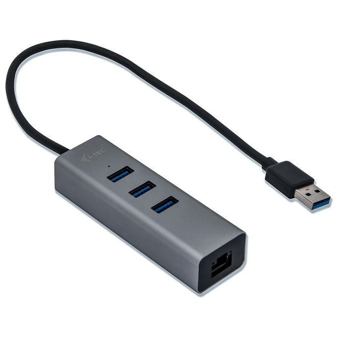 I-Tec Metal U3METALG3HUB Hub di Interfaccia Usb 3.2 Gen 1 Type-A 5000Mbit-s Grigio