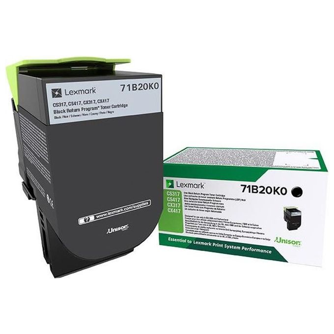 Lexmark 71B20K0 Toner Laser Nero