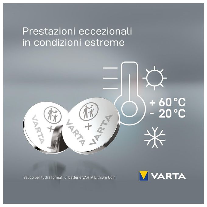 Varta Cr2016 Batterie a Bottone al Litio da 3V 2 Pezzi