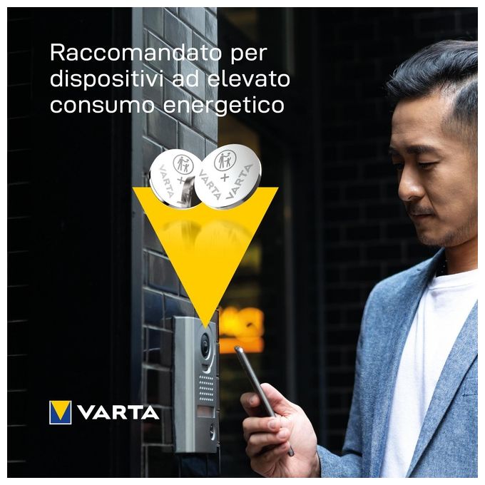 Varta Cr2016 Batterie a Bottone al Litio da 3V 2 Pezzi
