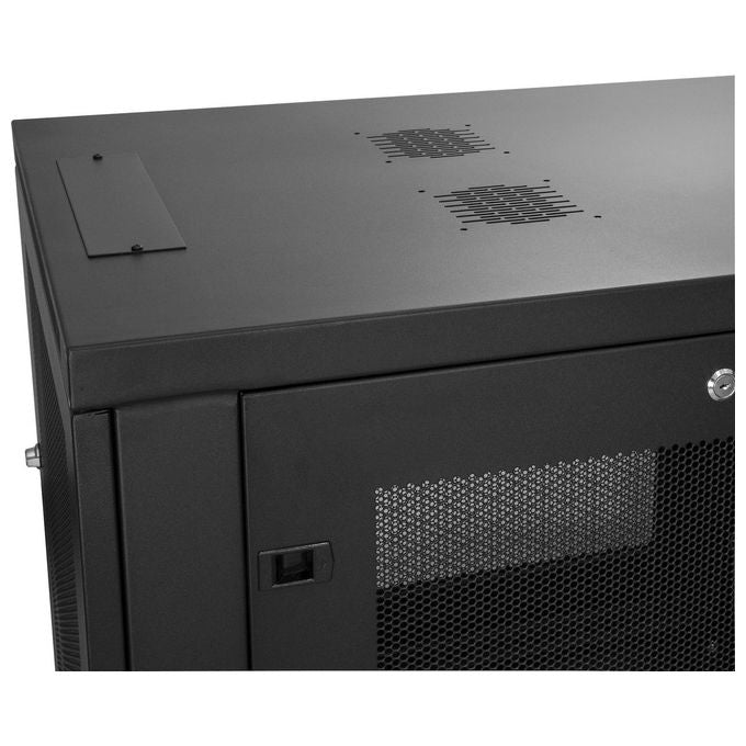 StarTech RK1233BKM Armadio Rack Server 19'' 12U 4 Montanti Profondita' Regolabile 450 Kg con Ruote Ripiano 1U colore Nero