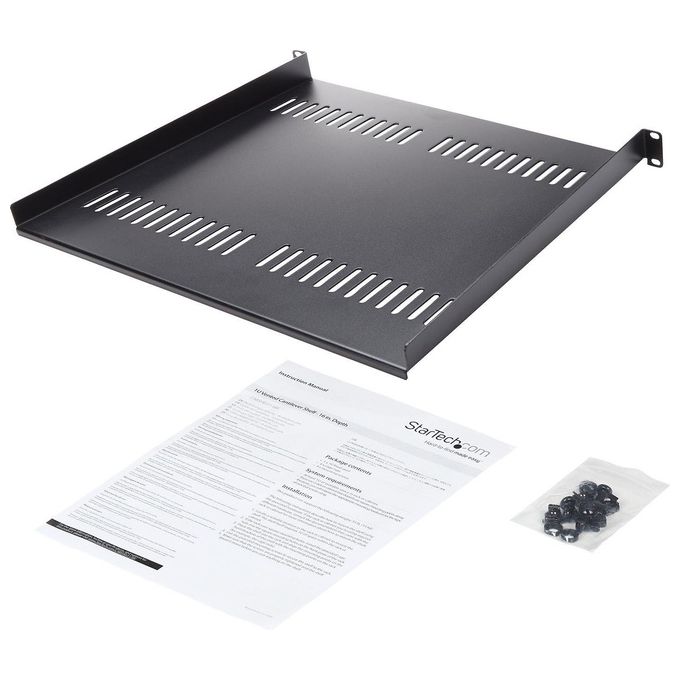 StarTech.com CABSHELF116V Scaffale Ventilato per Rack Server 1U Profondita' da 400 mm