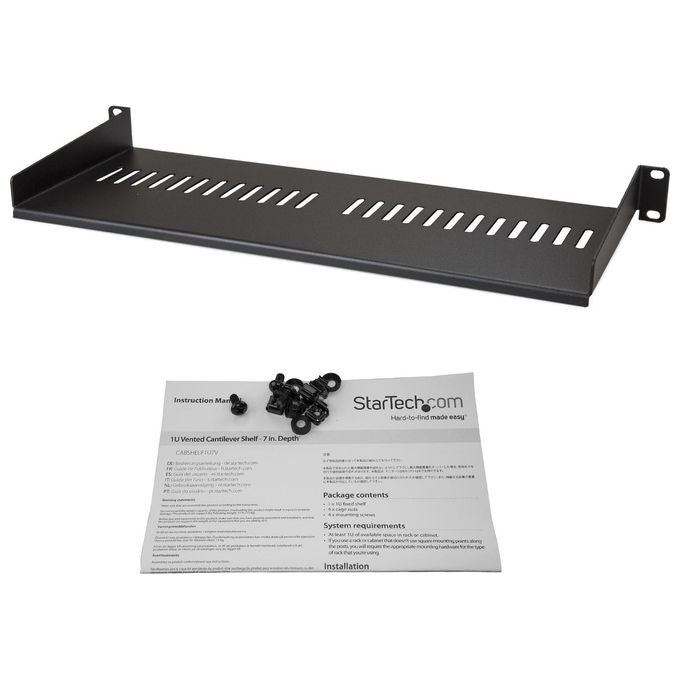 Startech Scaffale Ventilato per Rack Server 1U Profondita' da 177mm