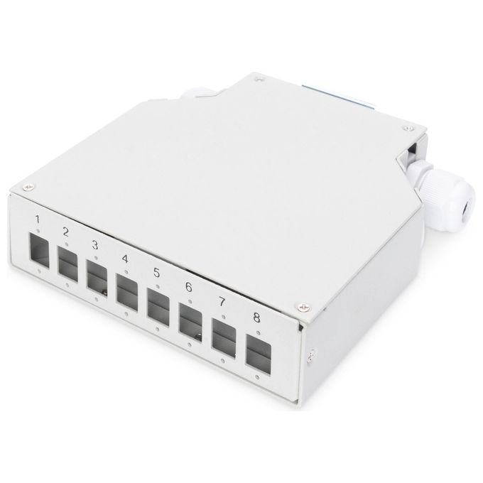 Digitus Splice Box Din Rail per 8 Accoppiatori LC-DX